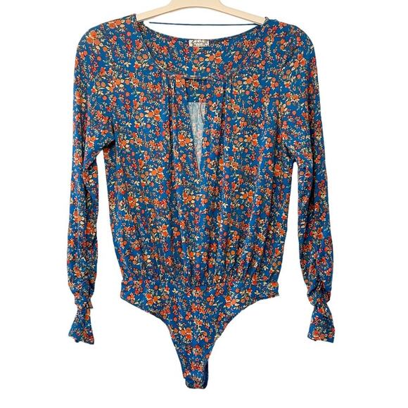 INTIMATELY FREE PEOPLE Kaya Print Cutout Bodysuit Small - Picture 1 of 11